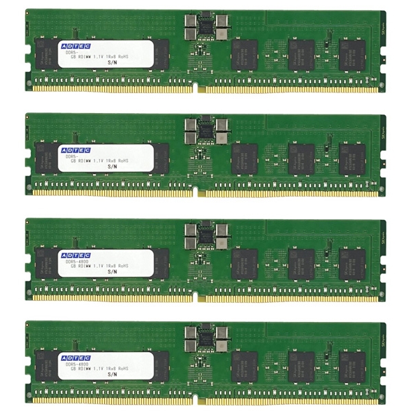 DDR5-5600 RDIMM 64GB×4 2Rx4 80bit ADS5600D-R64GDAT4