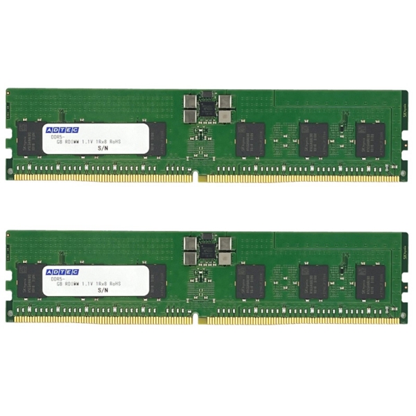 DDR5-5600 RDIMM 32GB×2 1Rx4 80bit ADS5600D-R32GSATW