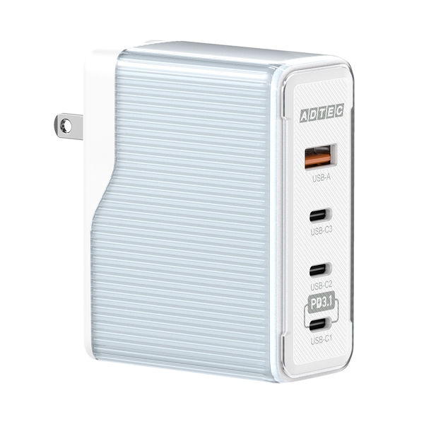 Power Delivery 3.1Ή GaN AC[d/150W/USB Type-C 3|[g Type-A 1|[g/u[ APD-V150AC3-BL