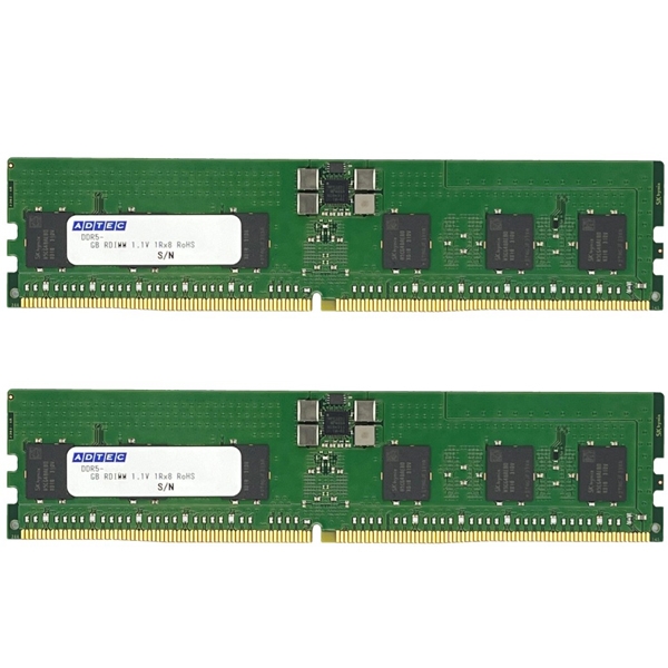 DDR5-5600 RDIMM 128GB×2枚 2Rx4 80bit ADS5600D-R128GDATW