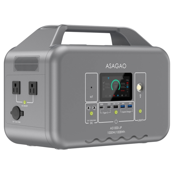 ASAGAO |[^ud e1008Wh/o1000W(BOOST[hōő1800W)/}1.5ԃt[d/_S`ECIdr/hА}[N擾 AS1000-JP