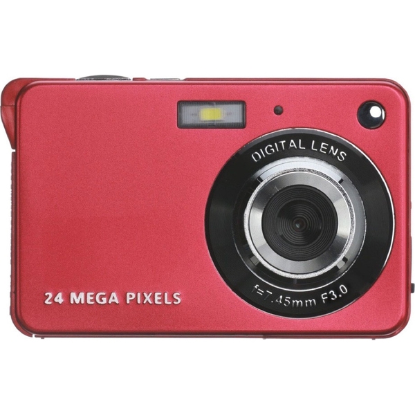 ASAGAO Digital Camera (Red) 𑜓xfW^J/2.7C`tj^ ő5600x4200(24M)rNZ掿Be 8{fW^Y[ ASCD2-R