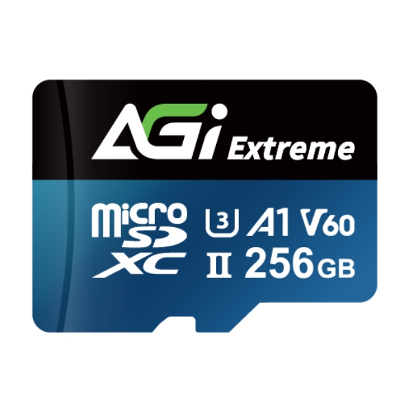 Extreme TF238 Micro SDXC 256GB UHS-II U3 V60 A1 R/W up to 300/200MB/s SDメモリーカード変換アダプタ付 AGI256GV6TF238