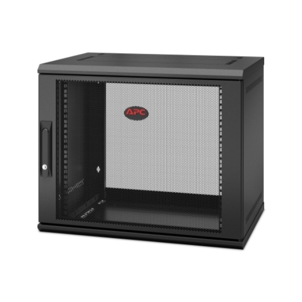 NetShelter WX 9U Single Hinged Wall-mount Enclosure 400mm Deep AR109SH4