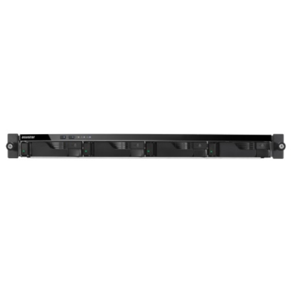 LOCKERSTOR 4RD NAS 4ベイ 1Uラックマウント Intel Atom C3538 2.1GHz クアッドコアプロセッサ搭載 8GB DDR4-2133 2 x GbE + 2 x 2.5GbE搭載 バックアップ電源 3年保証 AS6504RD