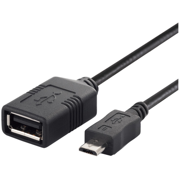 USB(microB to A)変換アダプター 0.5m ブラック BSMPC11C05BK