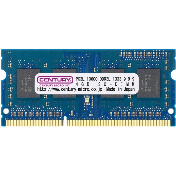 m[gp PC3L-10600/DDR3L-1333 4GB 204pin SODIMM 1.5/1.35Vp { CD4G-SOD3LU1333