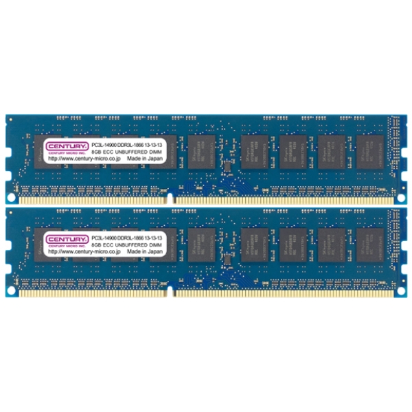 T[o[/WSp PC3L-14900/DDR3L-1866 16GB kit(8GBx2) 240pin ECC UDIMM 1.5V/1.35Vp { CK8GX2-D3LUE1866