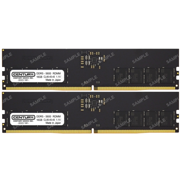 T[o[p PC5-44800/DDR5-5600 288pin Registered_ECC_DIMM 1Rank x8 1.1v 32GB kit(16GB×2) { CB16GX2-D5RE560281