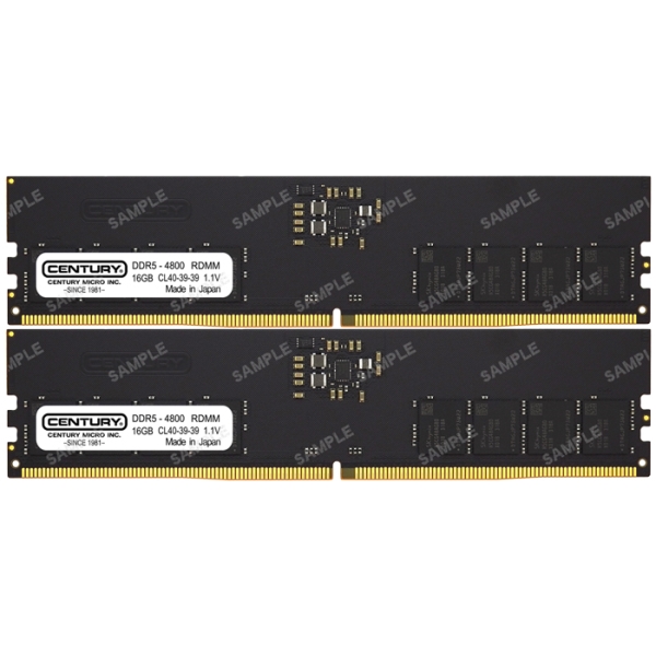 T[o[p PC5-38400/DDR5-4800 288pin Registered_ECC_DIMM 1Rank x8 1.1v 32GB kit(16GB×2) { CB16GX2-D5RE480281