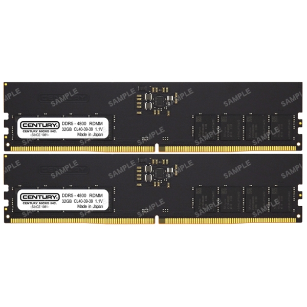 T[o[p PC5-38400/DDR5-4800 288pin Registered_ECC_DIMM 2Rank x8 1.1v 64GB kit(32GB×2) { CB32GX2-D5RE480282