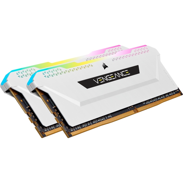 DDR4 3200MHz 8GBx2 DIMM 16-20-20-38 XMP 2.0 VENGEANCE RGB PRO SL White for AMD & Intel CMH16GX4M2E3200C16W