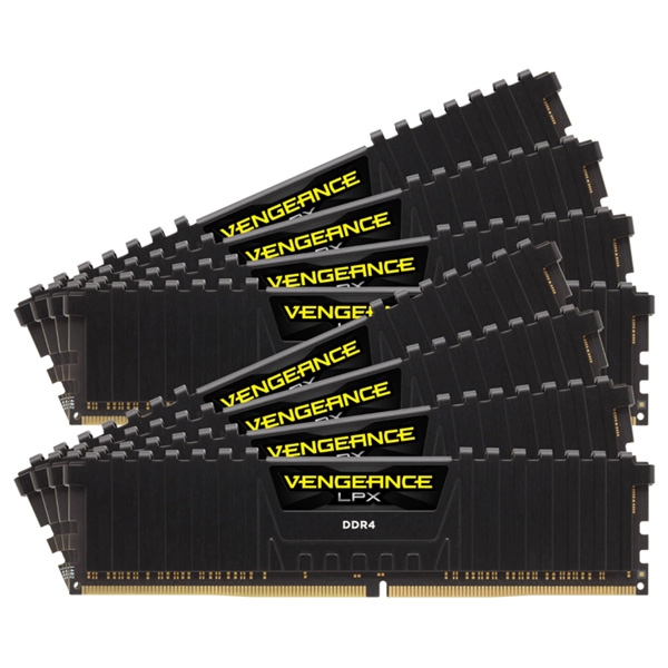 DDR4 2666MHz 32GBx8 DIMM Unbuffered 16-18-18-35 XMP 2.0 Vengeance LPX black 1.2V CMK256GX4M8A2666C16