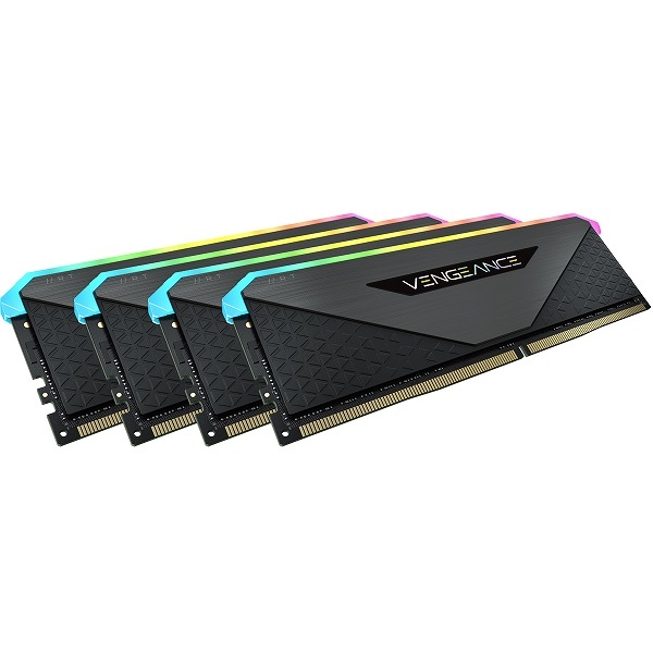 DDR4 3200MHz 32GB(8GBx4) UDIMM 16-20-20-38 VENGEANCE RGB RT Black 1.35V for AMD Ryzen CMN32GX4M4Z3200C16