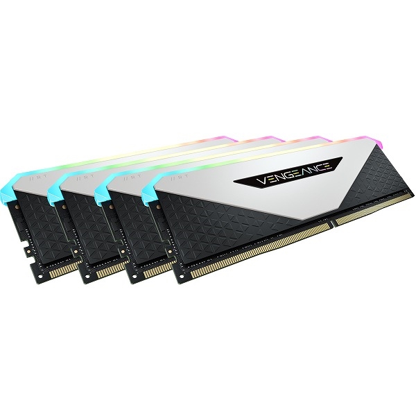 DDR4 3600MHz 32GB(8GBx4) UDIMM 18-22-22-42 VENGEANCE RGB RT White 1.35V for AMD Ryzen CMN32GX4M4Z3600C18W