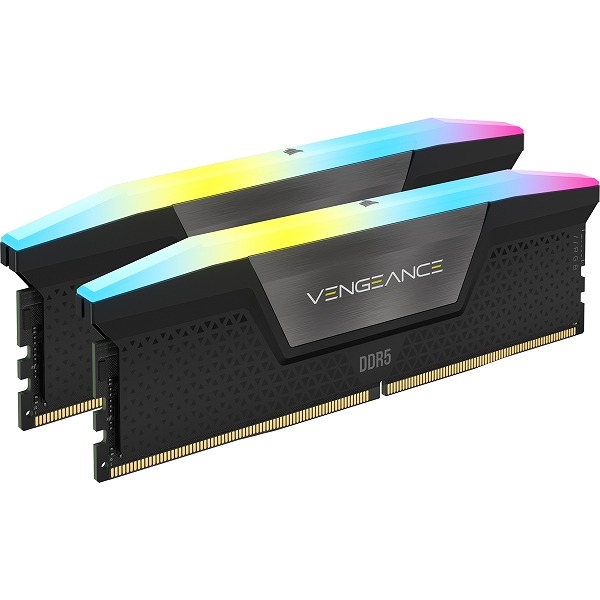 DDR5 6400MT/s 32GB(16GBx2) UDIMM 32-40-40-84 XMP 3.0 VENGEANCE RGB DDR5 Black RGB LED 1.4V CMH32GX5M2B6400C32