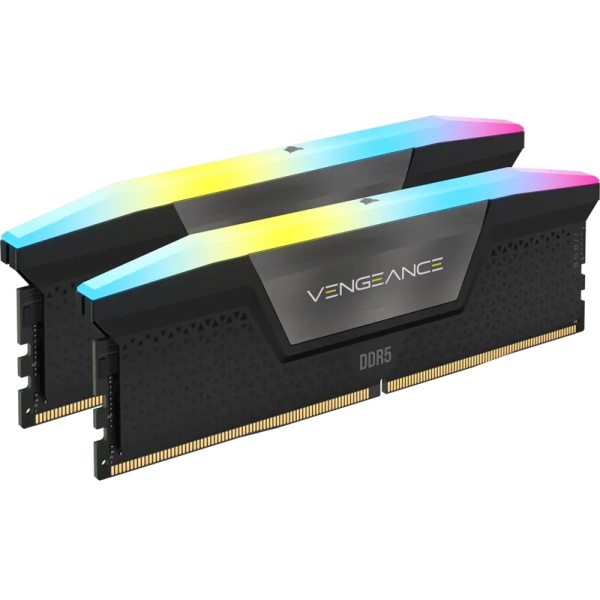 DDR5 5600MHz 32GB(16GBx2) UDIMM 40-40-40-77 XMP 3.0 VENGEANCE RGB DDR5 Black 1.25V CMH32GX5M2B5600C40K