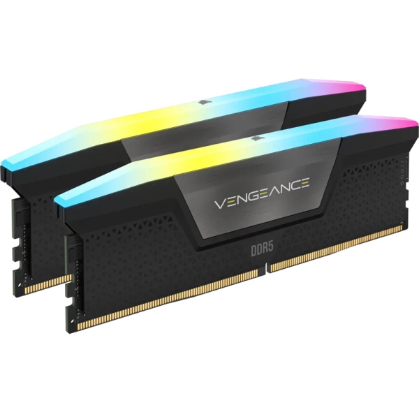 DDR5 6000MT/s 64GB(32GBx2) UDIMM 40-40-40-77 XMP 3.0 VENGEANCE RGB DDR5 Black 1.35V CMH64GX5M2B6000Z40