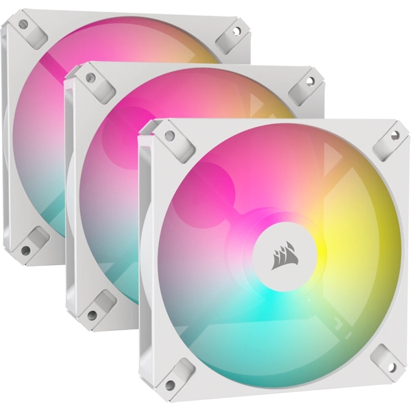 PCP[Xt@ AR120 RGB White ARGB/iCUE Triple Pack CO-9050169-WW