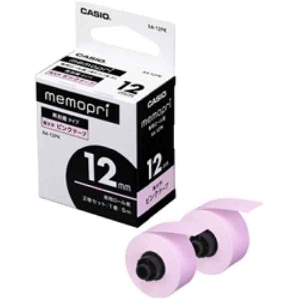 メモプリ用テープ 12mm ピンク 2巻入り XA-12PK