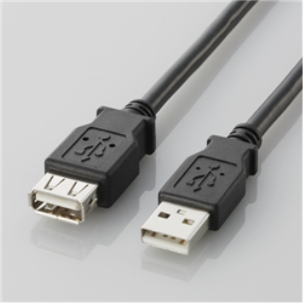 USB2.0準拠 延長ケーブル Aタイプ/3.0m(ブラック) U2C-E30BK