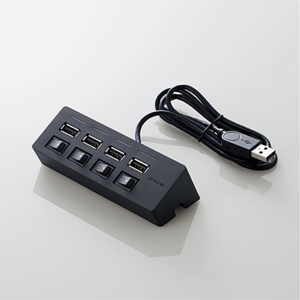 USB HUB2.0/@\`/ʃXCb`t/Ztp[/4|[g/100cm/ubN U2H-TZS428SBK