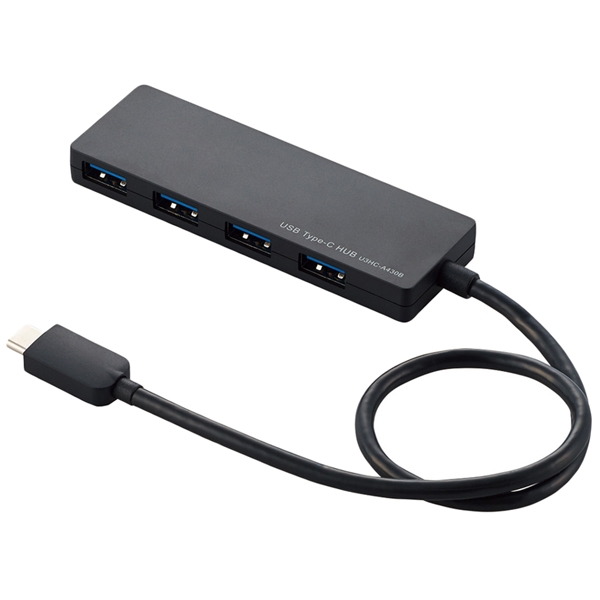 USB3.1(Gen1)HUB/Type-C/AX4|[g/oXp[/30cmP[u/ubN U3HC-A430BBK