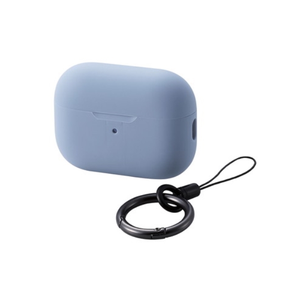 AirPods Pro 第2世代対応アクセサリ/シリコンケース/カラビナ付き/ネイビー AVA-AP4SCNV