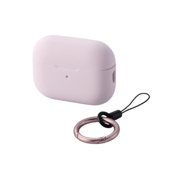 AirPods Pro 第2世代対応アクセサリ/シリコンケース/カラビナ付き/ピンク AVA-AP4SCPN