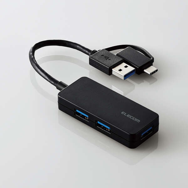 USB HUB/USB5Gbps/Type-CϊA_v^t/P[uŒ/oXp[/3|[g/ubN U3H-CAK3005BBK