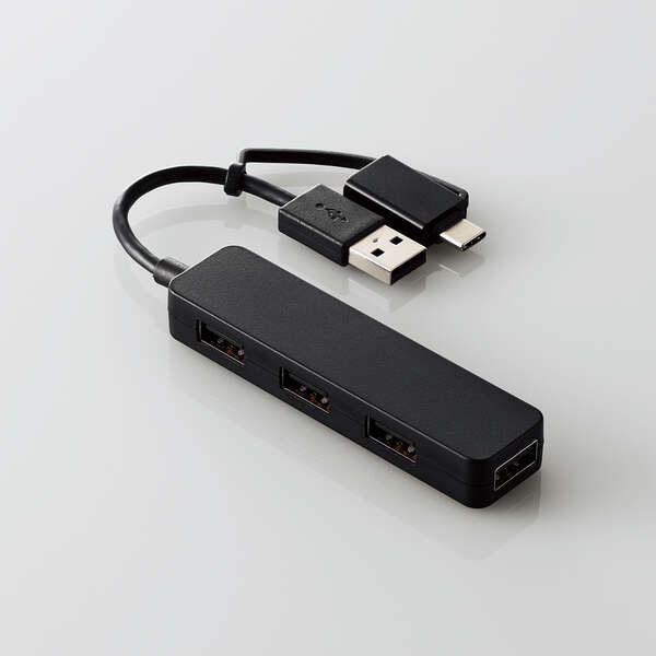 USB HUB2.0/Type-CϊA_v^t/Jtf/oXp[/4|[g/ubN U2H-CA4003BBK