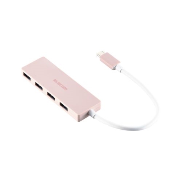 USB HUB/USB-C/USB5Gbps/バスパワー/4ポート/15cm/ピンク U3HC-H040PN