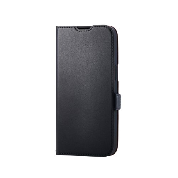 iPhone 16e/ソフトレザーケース/薄型/磁石付/MAGKEEP/ブラック PM-A25SPLFMGBK