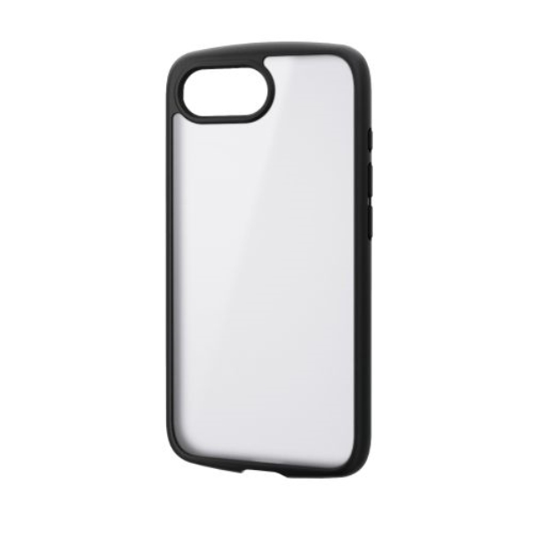 iPhone 16e/ハイブリッドケース/TOUGH SLIM LITE/フレームカラー/背面クリア/背面ガラス/フロストシルキー/ブラック PM-A25STSFCGSBK