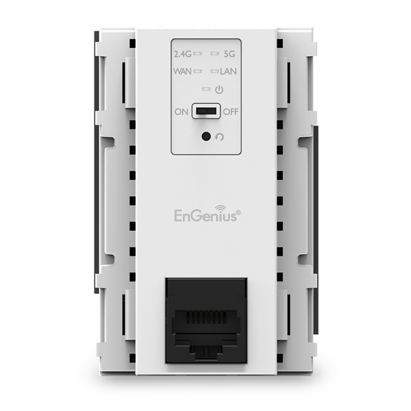 コンセント埋め込み型アクセスポイント、Wi-Fi6、2.4Ghz & 5Ghz、2x2、PoEタイプ ECW201L-PoE