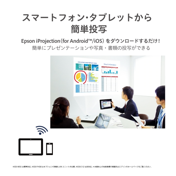 Epson EB-W55 プロジェクター 本体 EPSON EB-W55 ビジネスプロジェクター 3LCD搭載 コンパクト設計