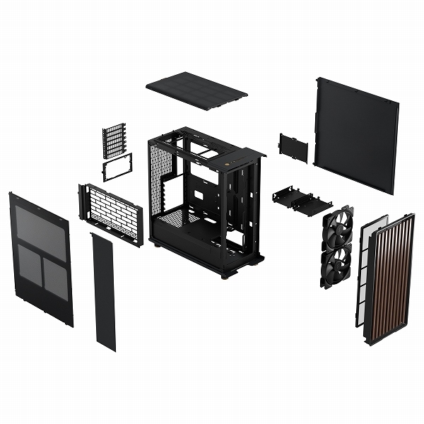 PCケース(自作PC用) Fractal Design North Black TG Dark Fractal Design North Dark Tempered Glass ATX Mid-Tower