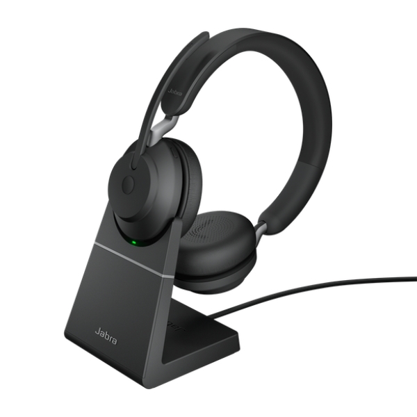 Jabra wbhZbg USB-A  MSF [dX^htuJabra Evolve2 65 MS Stereo USB-A Stand Blackv 26599-999-989