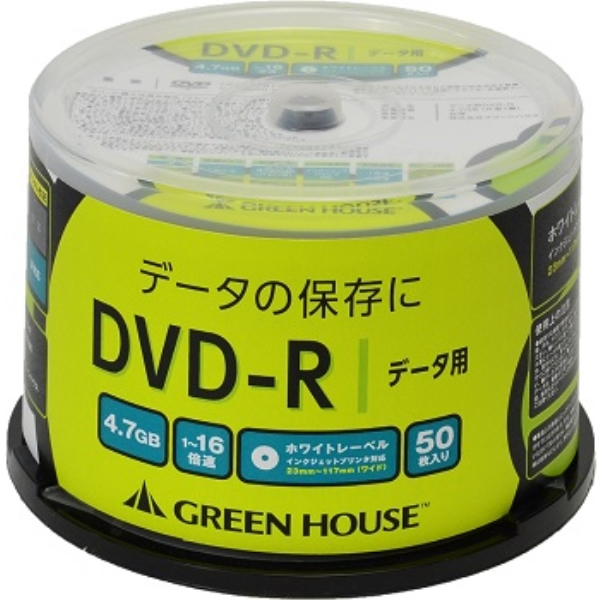 DVD-R f[^p 4.7GB 1-16{ 50Xsh CNWFbgΉ GH-DVDRDB50