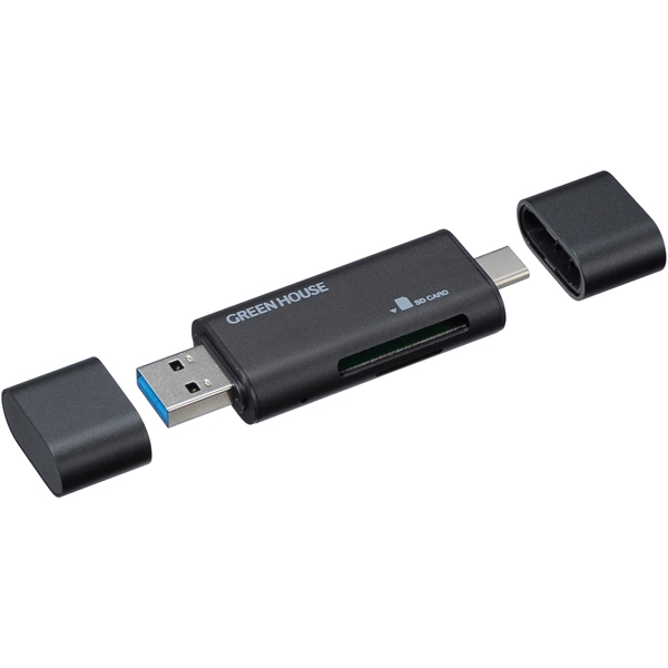 USB Type-C + Type-AΉ RpNgJ[h[_/C^ GH-CRACA-BK