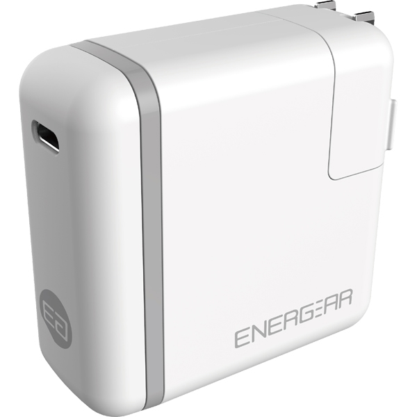 65W USB PD認証 Type-C ACアダプター 1.8mケーブルセット ホワイト E00650A1CWHTUS