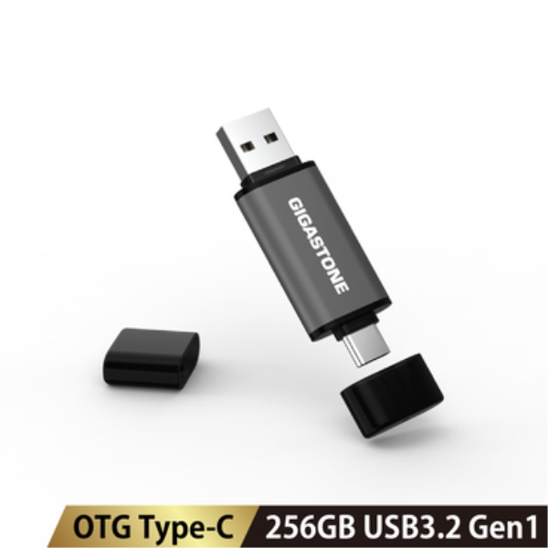 USBメモリ 256GB 2in1 デュアル OTG フラッシュドライブ Z40 USB3.2 Gen1 Type-C & USB-A対応 高性能 耐久性 USB2.0 / USB3.0 / USB3.1 にも対応 GJU3-AC44GY-256GB-1pk-R