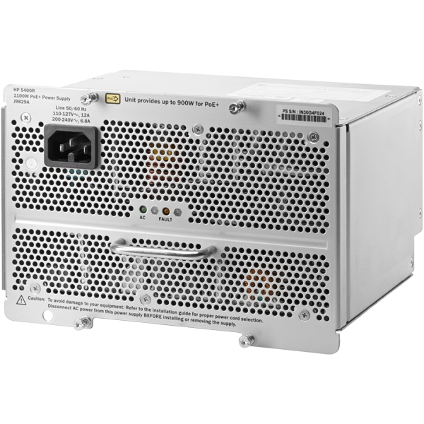 HPE Aruba 5400R 1100W PoE+ zl2 Power Supply J9829A#ACF