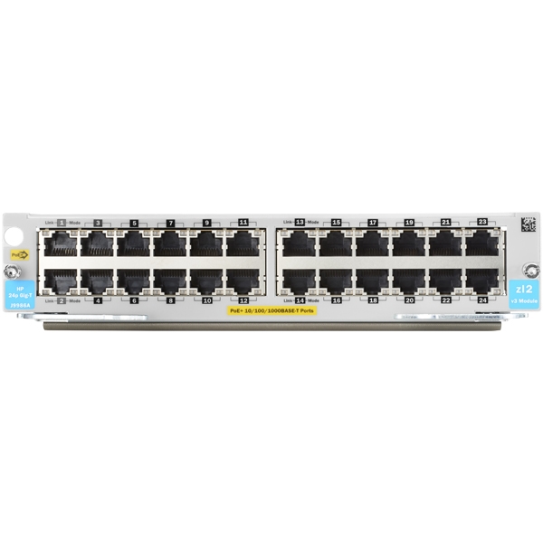 HPE Aruba 24port 10/100/1000BASE-T PoE+ v3 zl2 Module J9986A