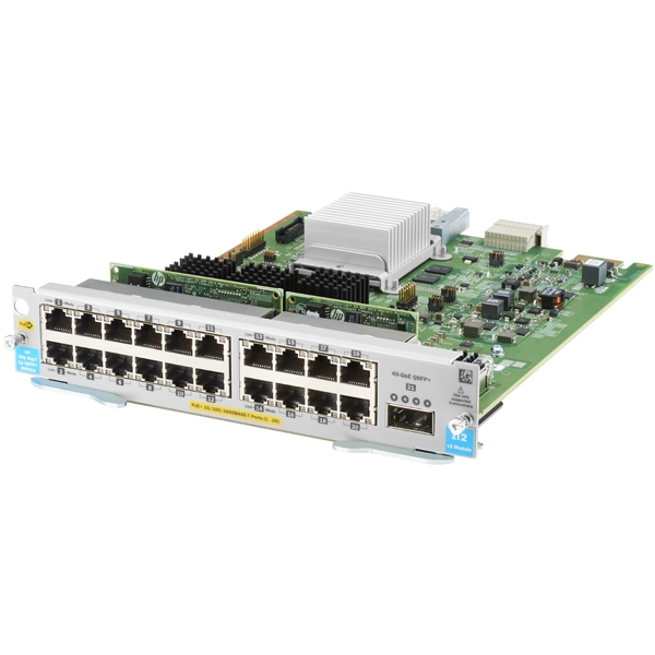 HPE Aruba 20port PoE+ / 1port 40GbE QSFP+ v3 zl2 Module J9992A