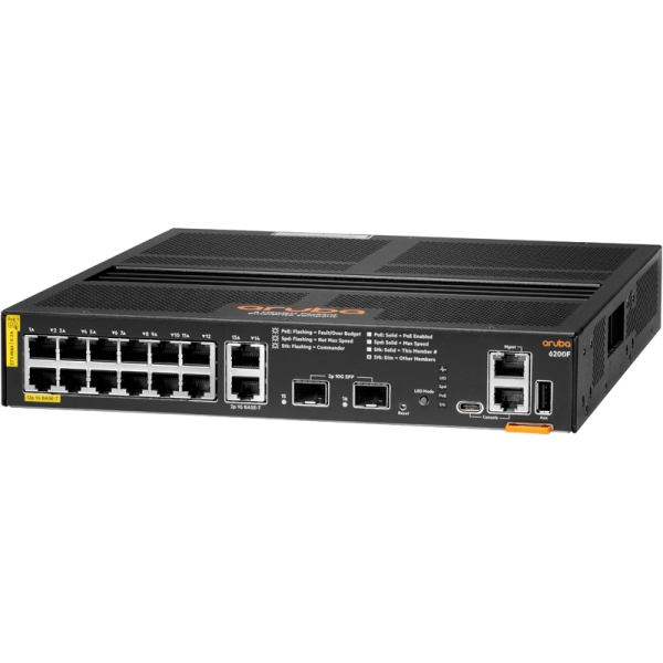 HPE Aruba Networking CX 6200F 12G Class4 PoE 2G/2SFP+ 139W Switch R8Q72A#ACF