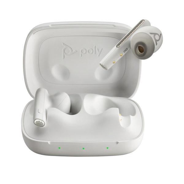 Poly Voyager Free 60 UC White Sand Earbuds +BT700 USB-A Adapter +Basic Charge Case 7Y8L3AA