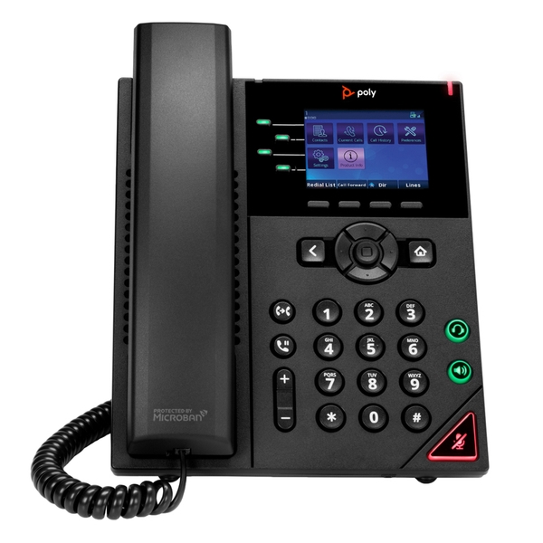 Poly OBi VVX 250 4-Line IP Phone and PoE-enabled 89B58AA