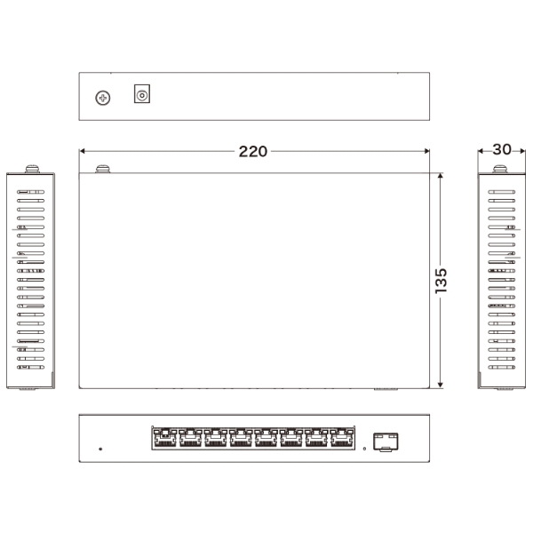アイ・オー・データ機器 10G対応SFP+搭載2.5Gアンマネージスイッチング