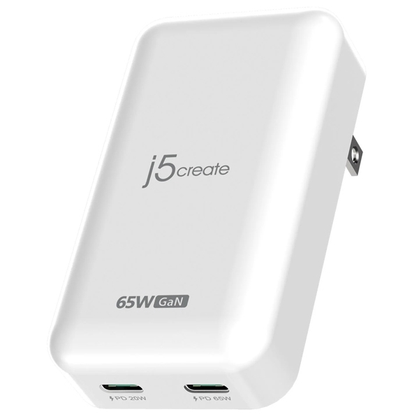 65W GaN Slim PD USB-C 2-Port Charger JUP2465